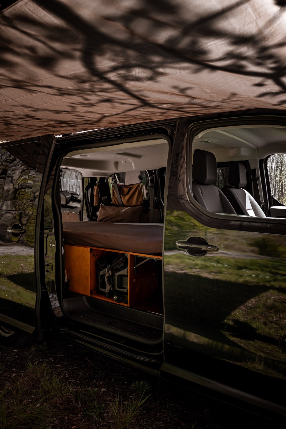 Probeaufbau mit Tarp