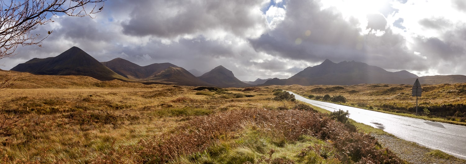 Blick auf die Cuillin Hills Blick auf die Cuillin Hills