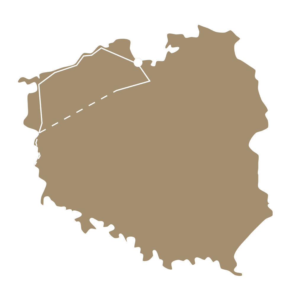 Karte Reiseroute Polen